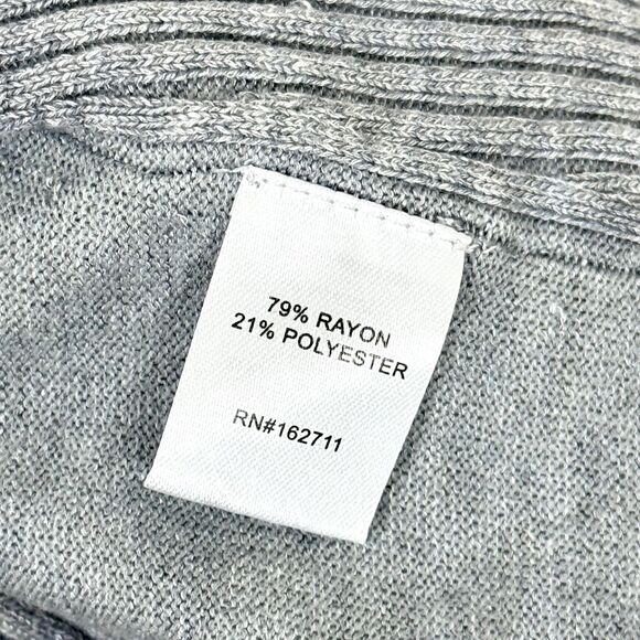 LOVE ELLIE Stitch Fix Open Long Cardigan L Soft Ribbed Gray Lightweight NEW B17 - Picture 5 of 5